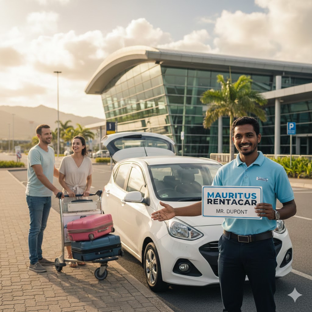 Mauritius SSR airport car hire Meet and greet free delivery