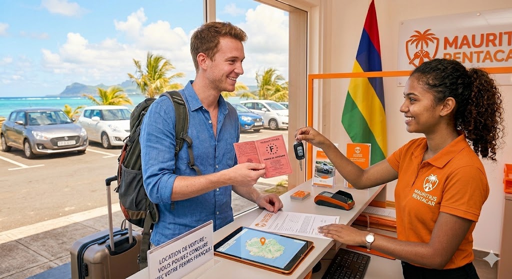 Permis de conduire fancais location voiture ile maurice